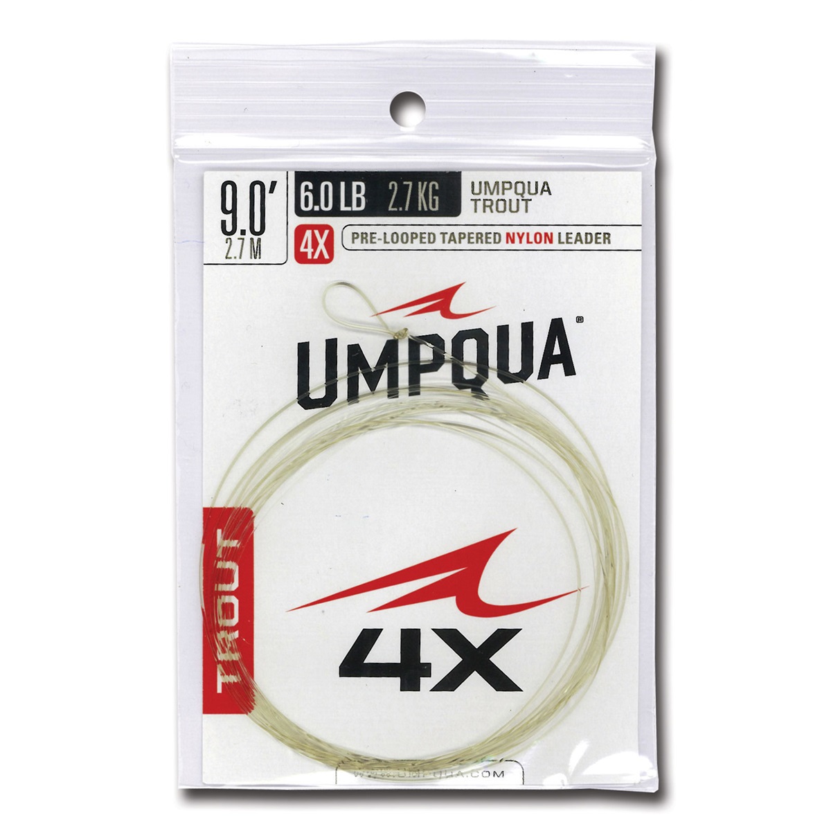 Umpqua Fly Fishing Trout Tapered 9' 4X Leader Fly Fishing 52857586091